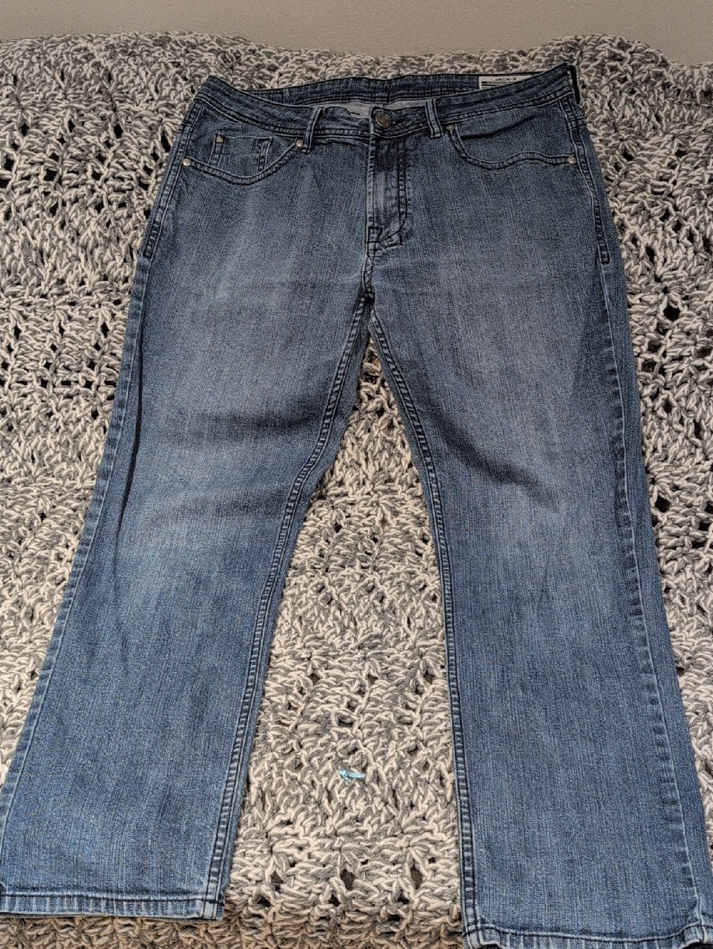 🖤 MEN’S Everyday Essential Denim 👖 Vintage Blue Wash Straight‑Leg Jeans | Time